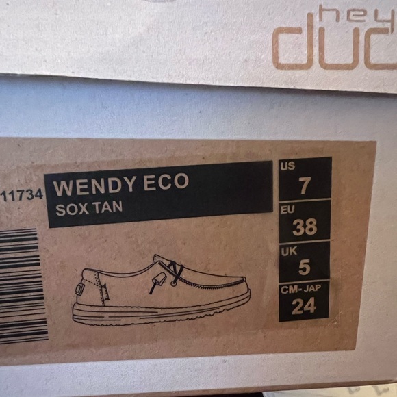 Hey Dude Wendy Eco Sox Tan Casual Shoes sz 7 - Picture 5 of 5